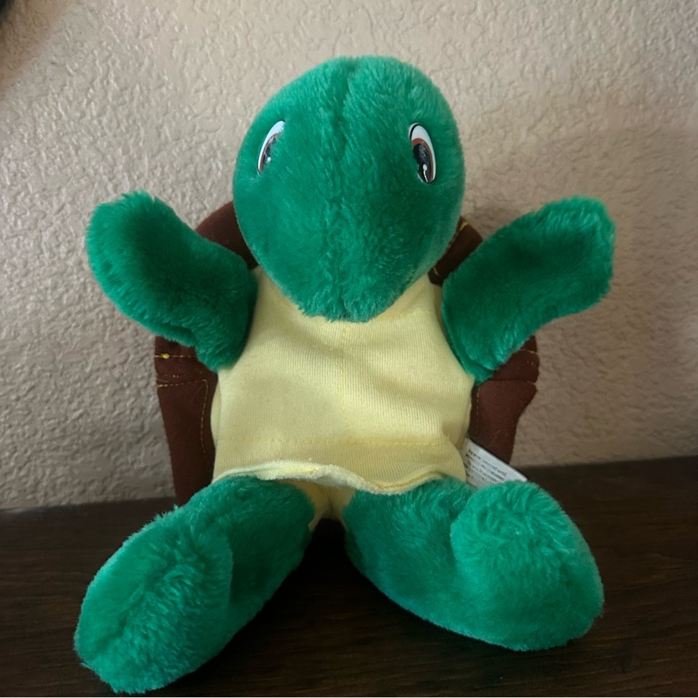 Franklin the turtle hand puppet kids can cartoon book character vintage plush